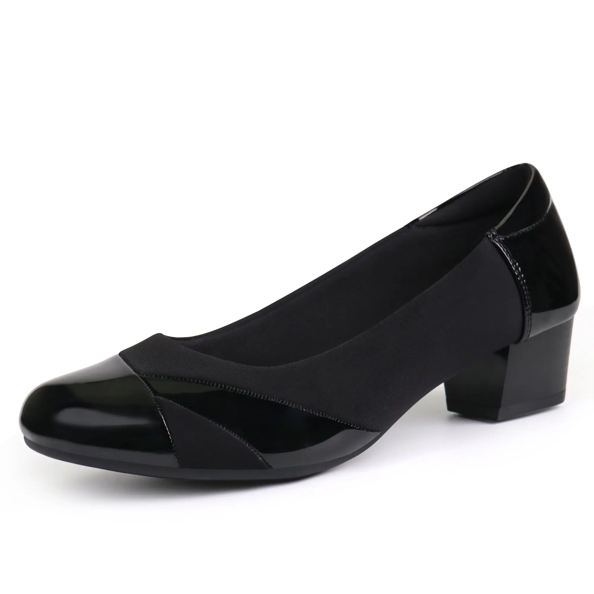 Ortho rest Women's Bunion-Safe Stylish Low-Heeled Kitten Heel for Women Slip-On Loafers Pumps - Round Toe Fashion Footwear, All-Seasons Dress Shoes for Women's Heels Needs