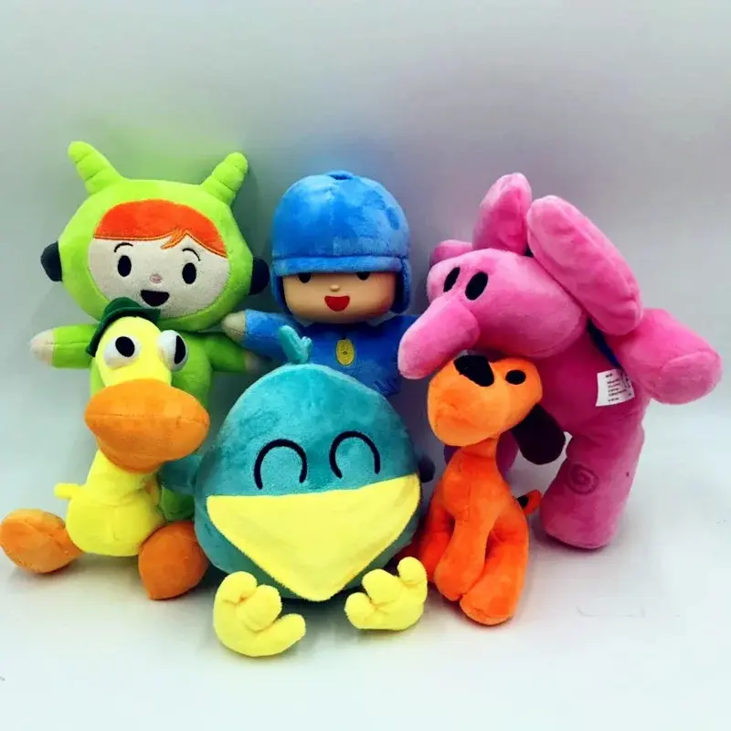6StylesPocoyo Plush Doll Kawaii Little P Youyou Peluche Barto Duck Puppy Lula Ellie Elephant Plush Toys Children Toy