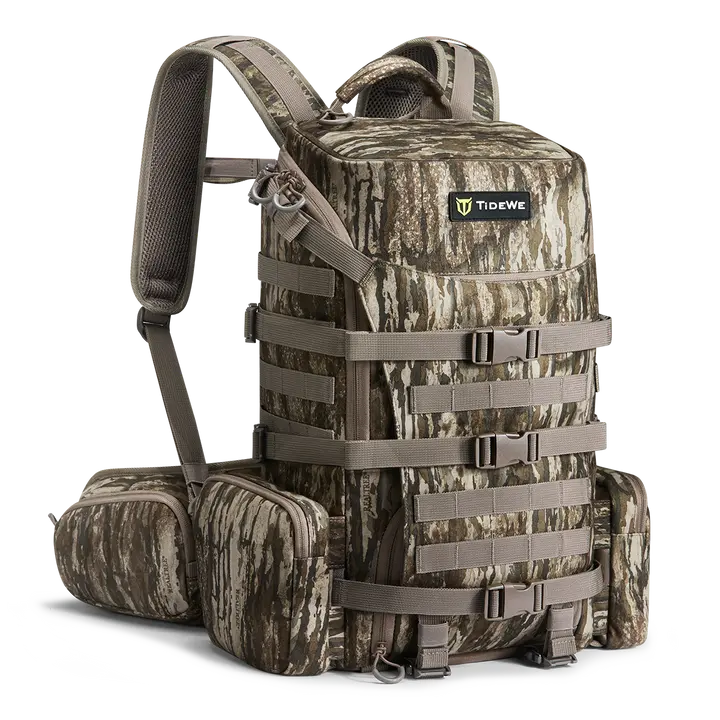 TIDEWE 28L Saddle Hunting Backpack | Realtree Legacy Camo, Climbing Stick & Platform Storage, Rain Cover