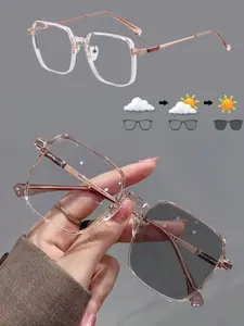 Women's Fashion Square Frame Eyeglasses, Classic Minimalist Eyeglasses for Everyday Use, Fashion Accessories for Outdoor Activities