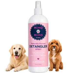 Dog Detangler Spray (16 oz) for tangles, knots, Leave-in dog conditioner made for sensitive skin—lightly scented, pet-safe, and easy to brush. Perfect for curly & long coats. No harsh chemicals. Made in USA Grooming Products