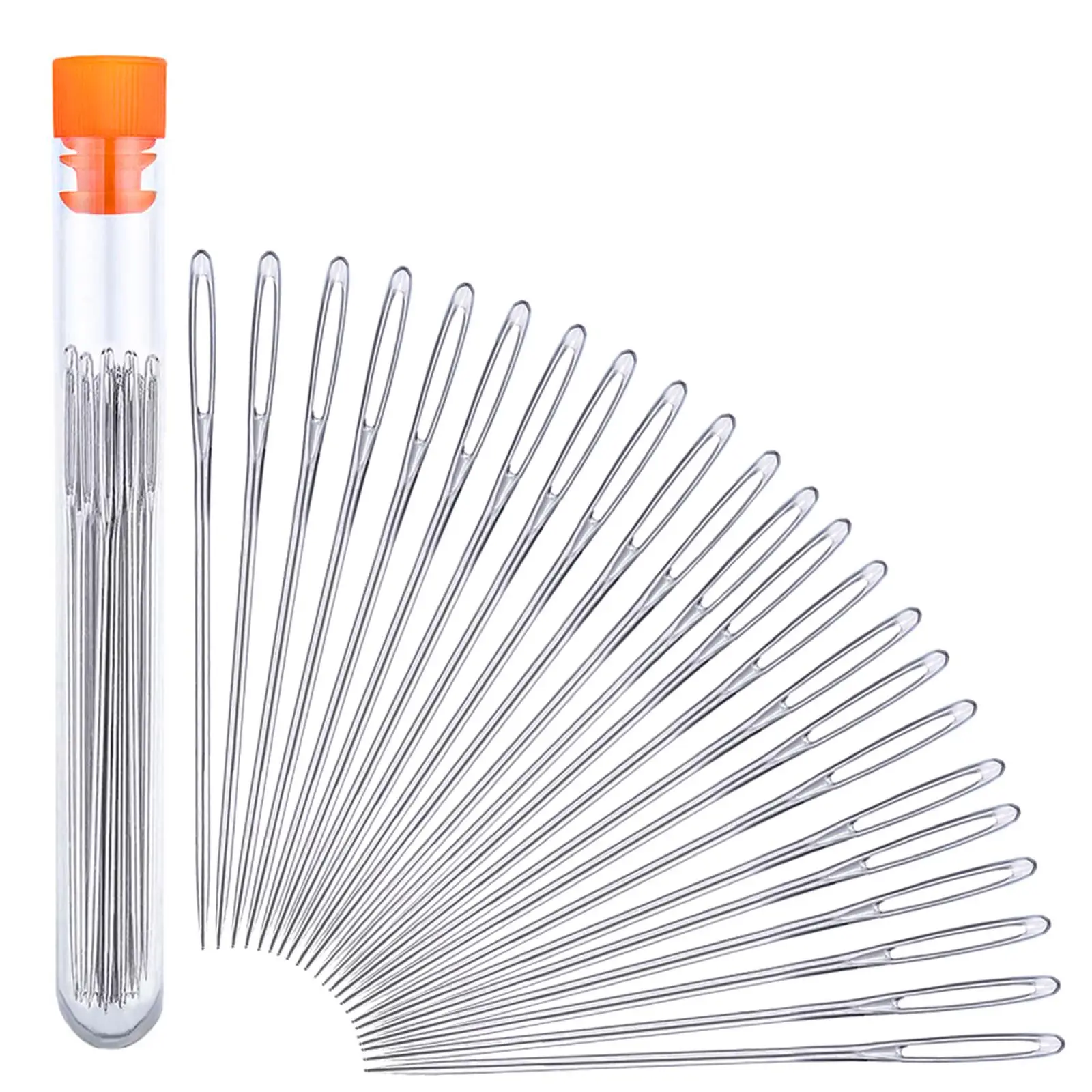 Large Eye Threading Needle Set, Including 23pcs DIY Hand Sewing Needle with Storage Case, Sewing Tool Kit, Cross Stitch Needle, DIY Sewing Accessories