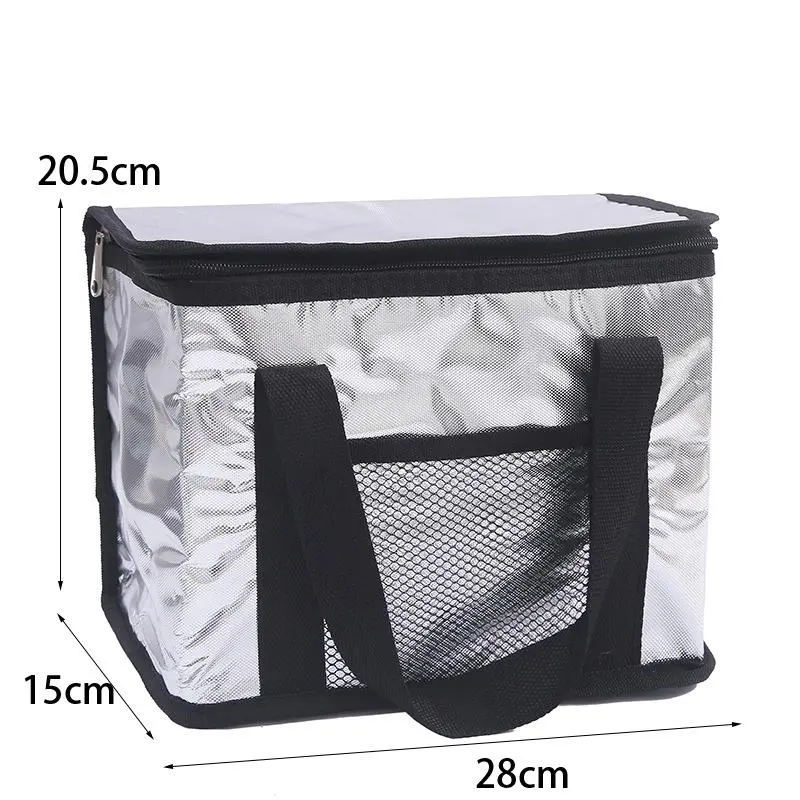 Insulated Food Delivery Bag with Aluminum Foil Lining, 4 Color Options - Large Thermal Catering Box & Versatile Home Storage Organizer for Groceries, Picnics, and Household Clutter,Insulated Baskets,Foldable Reusable Grocery Trolley