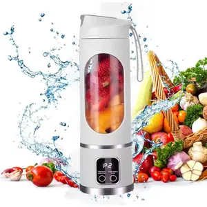 Portable Juicer with LED Display - USB Rechargeable Handheld Juice Blender, Li-Ion Battery-Powered Home Juicer, for Smoothie and Juice Blender with Ice Crush, mothersdaygift#Summervibes