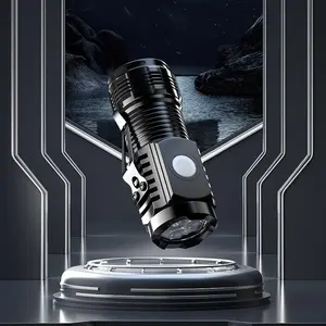 Portable Mini LED High Lumens Flashlight, USB Rechargeable Magnet Work Light, Bright Small Portable Torch with Clip, Lightweight Flashlight for Home, Outdoor, Hiking Camping, Led Rechargeable Flashlights