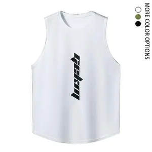 Men’s Fitness Tank Top — Lightweight Summer Outdoor Running Sleeveless Training T‑Shirt, Solid Color Breathable Sleeveless American Basketball Tank, Casual Beach Tank — Stylish Men’s Summer Muscle Tank — Breathable, Sweat-Wicking, Quick-Drying