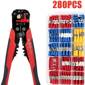 Wire Terminal Crimping Tools Kit, Wiring Terminals, Insulated Wire Connector, Insulated Wiring Connectors, Wire Crimping Tool Kit Set with Storage Box, Hand Tools