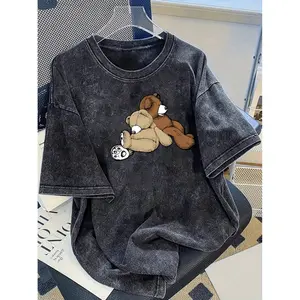 Elegant Graphic Tee Crafted from Premium Pure Fabric Perfect for Casual Wear and Ideal Holiday Gift Featuring 230G Washed Finish