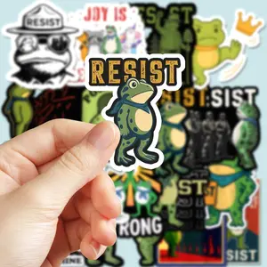 Portland Frog Sticker Pack 18 – Portland Frog Protester Sticker, Anti ICE Sticker, Anti Establishment, Resistance, Anti ICE Sticker N