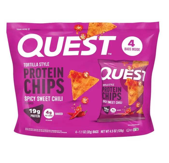 Quest Nutrition Chili Lime Tortilla Style Protein Chips, 4 Count