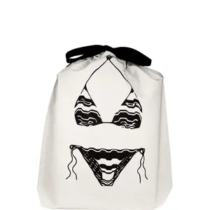 Triangle Bikini Travel Bag – Cream