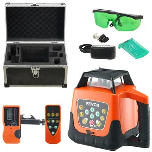 【Summervibes】VEVOR Laser Level,  Max. 2000ft, 360 Degree Self Leveling Green Cross Line Laser, 5 Rotation Speeds & 4 Scanning Angles Adjustment, IP66 Waterproof Remote Control Manual Self-leveling Mode Portable Tool