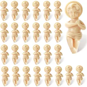 Household daily necessities 30Pcs King Cake Baby Jesus Figure, 1.5inch Plastic Jesus Doll Mini Nativity Christ Figurines Gifts Set for Christmas, Easter, Shower, Mardi Gras Party Favors