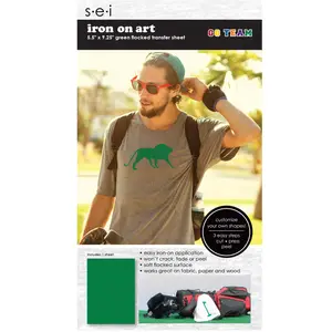 9-4226 Solid Green 5.5 x 9.25 Inch Iron-on Sheet - Cut Your Own Design