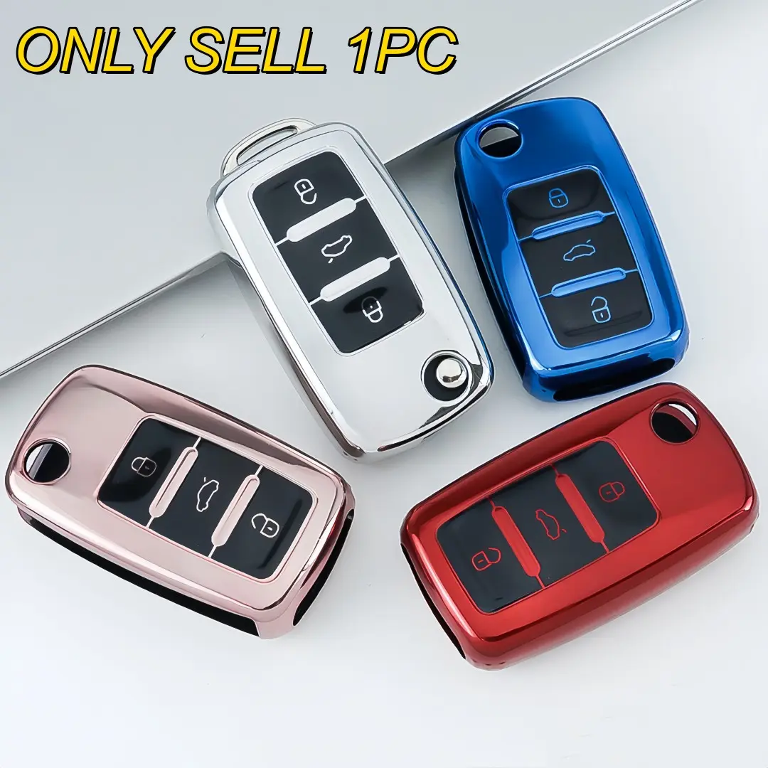 Car Key fod cover shell Case Car Key Protector Car Key Accessory Key Fob Cover For Volkswagen For VW For Magotan For Golf 4 3 5 6 For MK6 For Passat  For Touran For Bora For Tiguan For Jetta For Lavida For Skoda For Octavia Key bag Car Key Remote Case