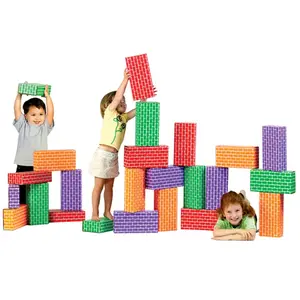 212 MAIN 24-Piece Giant Rainbow Recycled Cardboard Block Set - Interactive Smart Cat Toy for 18+ Months Colorful Play