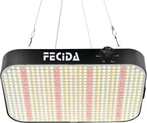 FECiDA Professional LED Grow Light Dimmable 130W 12000 Lumen Stepless Dimming Full Spectrum for 2x2 ft Grow Tent Aluminium Construction Quiet Fan