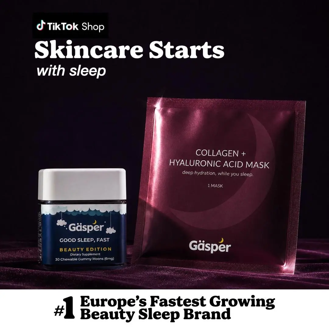 Beauty Sleep Ritual | Sleep Gummies + Overnight Hydrogel Hydration Masks | Sleep & Skincare Kit l 30 x Gummy Moons & 4 x Masks