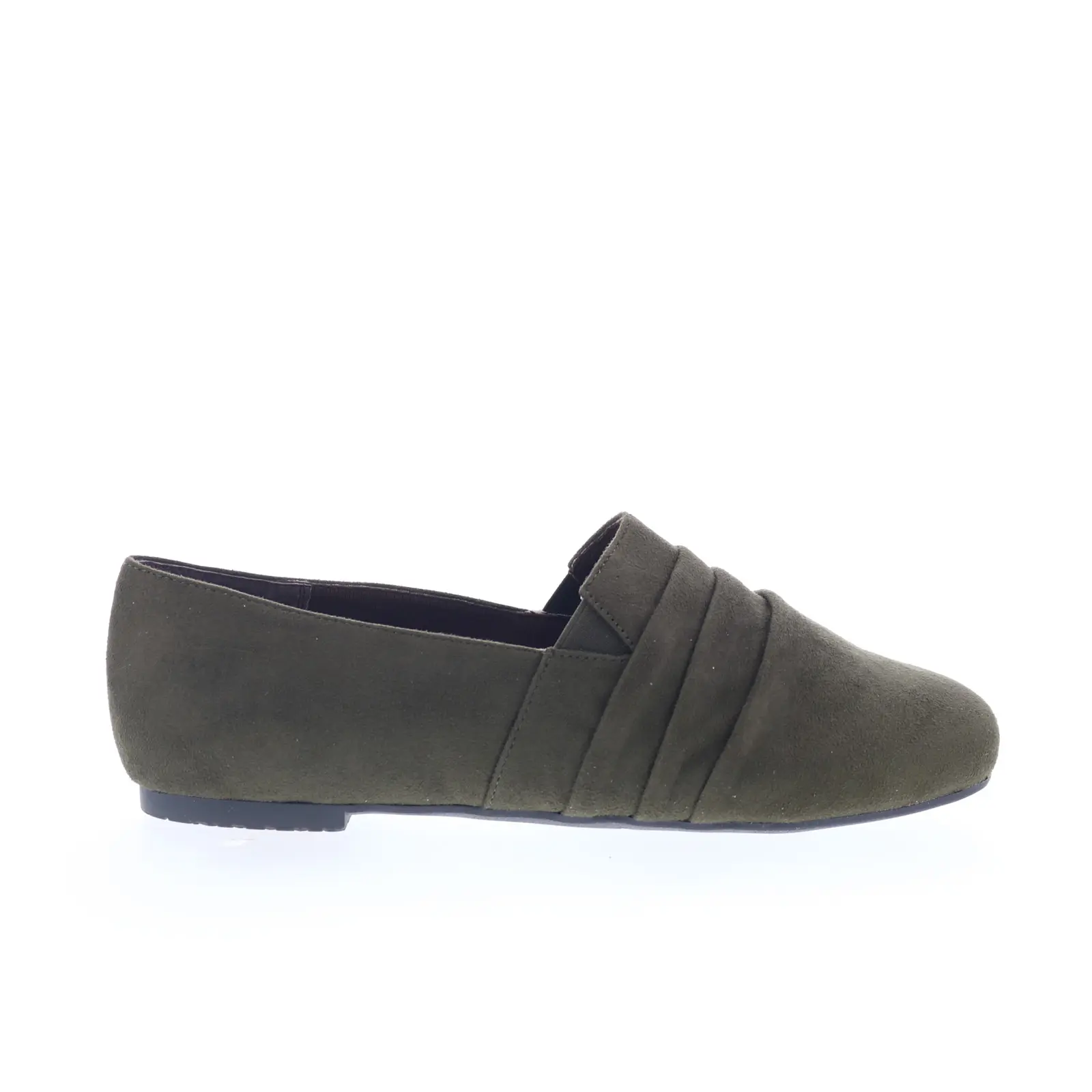 Ros Hommerson Donut 63002-66 Womens Green Narrow Suede Loafer Flats Shoes
