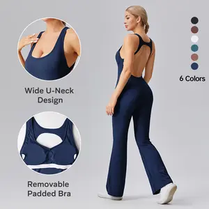 Airfree Women's Backless Jumpsuits Stretchable Activewear Breathable Fabric for Petite & Plus Size Minimalist Comfort Outfits
