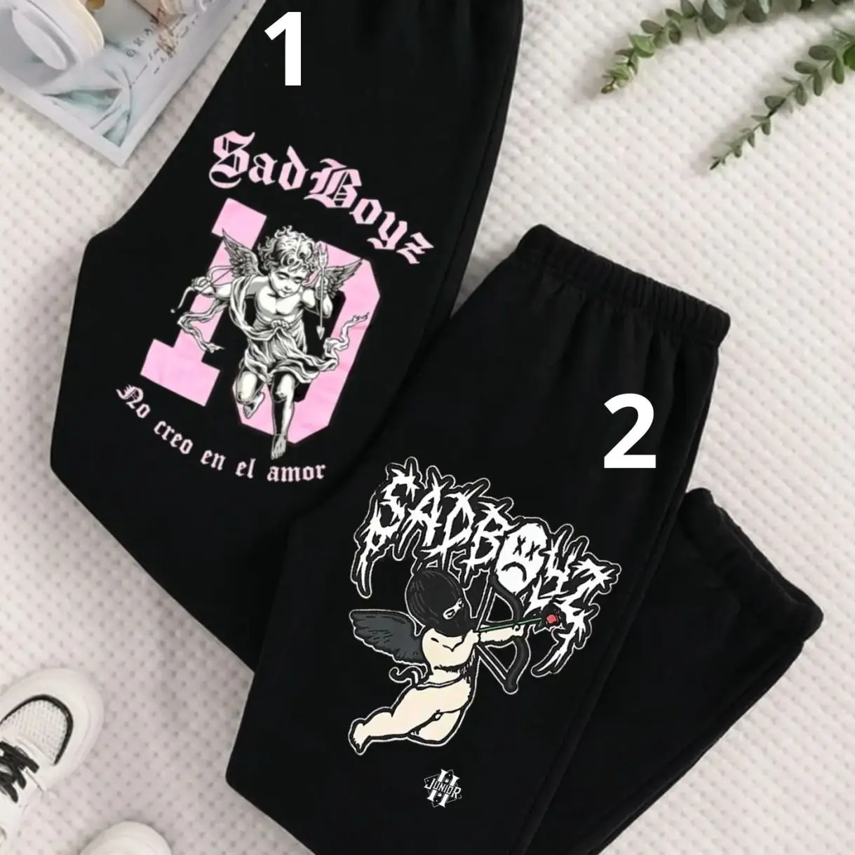 Junior $ad Boyz Diez Mi Amor Unisex Sweats, Sad Boyzz Sweatpants, Hip Hop Clothing, Music Gift For Fans, USA Made T