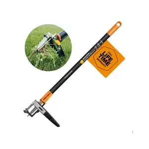 Fiskars 4-Claw Stand Up Weed Puller Tool, 39" Long Ergonomic Handle, Easy-Eject Mechanism, Lightweight Design for Effective Weed Removal