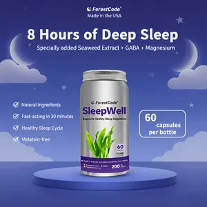FORESTCODE SleepWell-Zero Stress, Sweet Dreams Till Dawn,Natural No Melatonin,Lowers Cortisol,GABA + Phosphatidylserine，Melatonin Avoiders，No More Counting Sheep