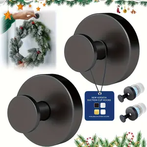Strong Suction Cup Suitable for Shower Bathroom and Kitchen No-Drill Wall-Mounted with Vacuum Technology Holds Up to 15 lbs Suitable for Glass Mirrors Tiles and Smooth Surfaces Waterproof and Rustproof Matte Black yarn  suppl removable towel hook