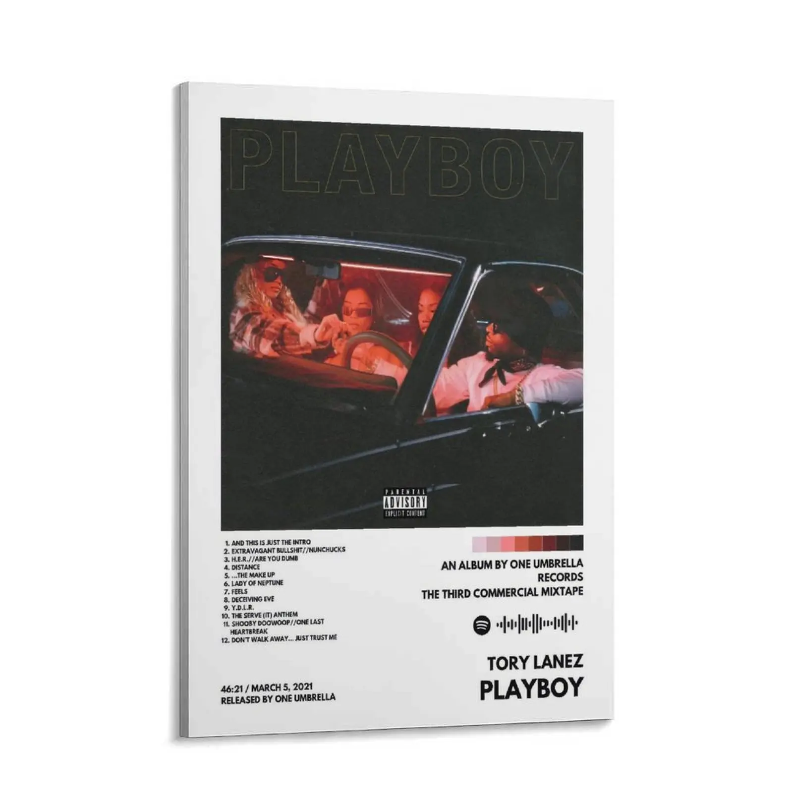 Tory Lanez Playboy Album Cover Poster - Bright Colors, Multi-Size, Bohemian Music Theme Wall Art, Home Decor Gift for Music Fans, Office or Bathroom Display (Home Supplies), Modern Home Decor, Decorative