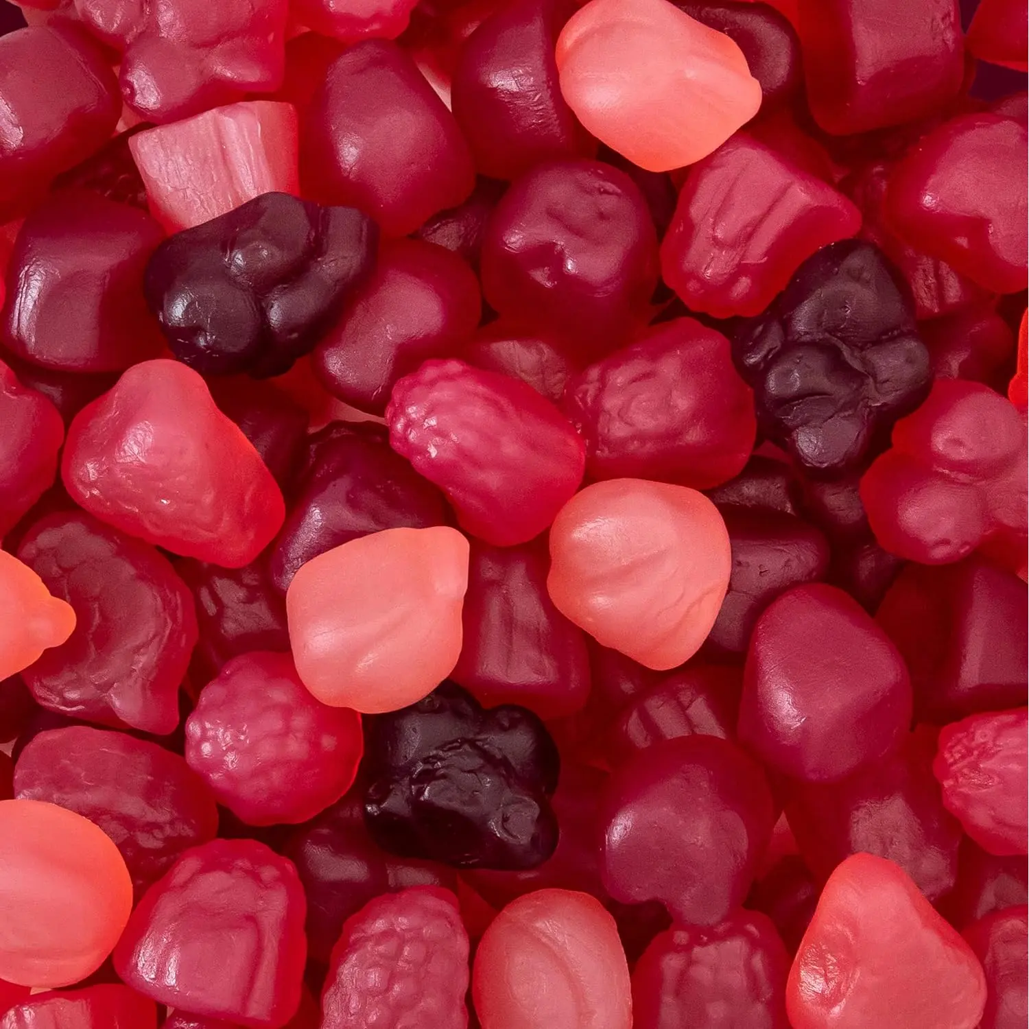 Berry Jelly Candy Mix 1 Pound Bag | Vegan Gummies with Real Fruit Puree | Assorted Berry Flavors | Gelatin Free Plant Based Texture | No Artificial Colors and Flavors | Dye Free Candy
