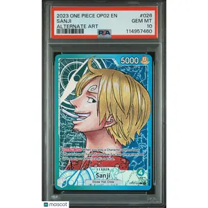 2023 One Piece OP02-Paramount War Sanji #026 Alt Art PSA 10 GEM MINT