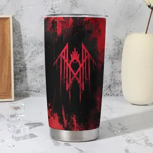 Sleep Token 20oz Tumbler, Sundowning Album Tumbler, Rose Rune Tumbler, Progressive Metal Band Merch Tumbler,  20oz Double Silver Edge Tumbler, Stainless Steel Tumbler, Christmas Gift