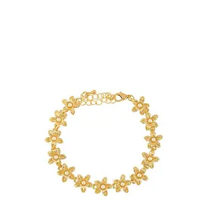Moira Flower Metal Linked Bracelet