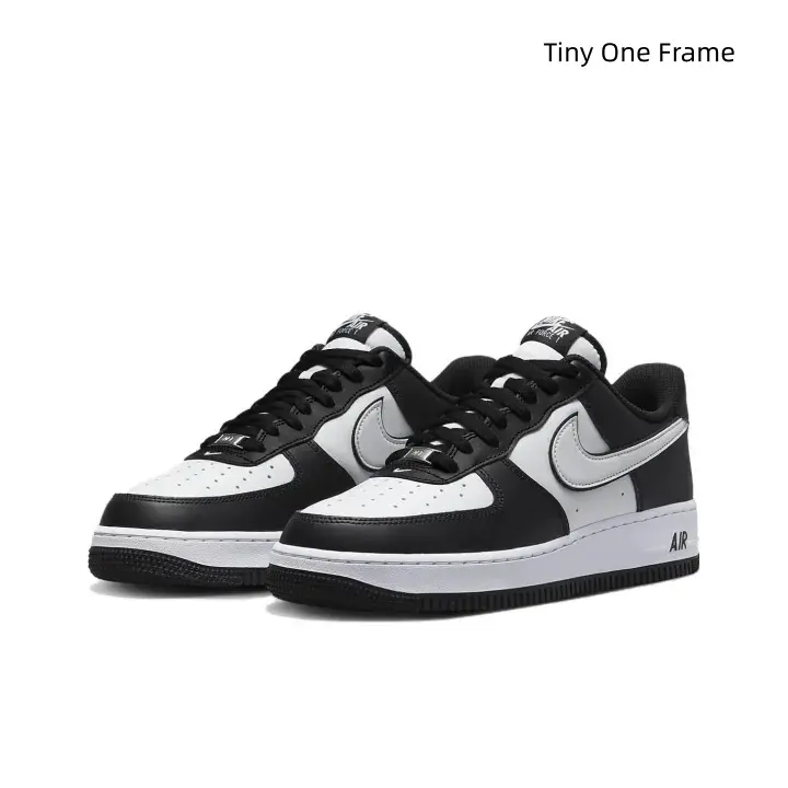 Black and White Panel Low-Top Classic Casual Sneakers