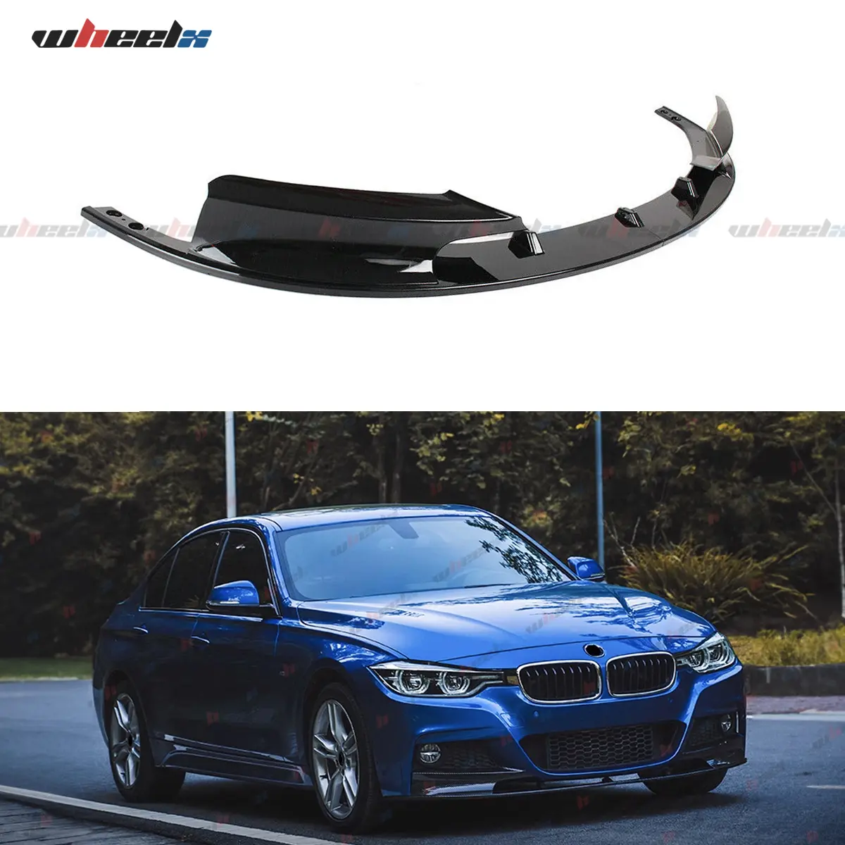 High Quality Carbon Fiber Front Bumper Lip Spoiler, Performance Vehicle Accessories for 2012-2018 BMW F30 3 Series M Sport Version with Sporty Appearance