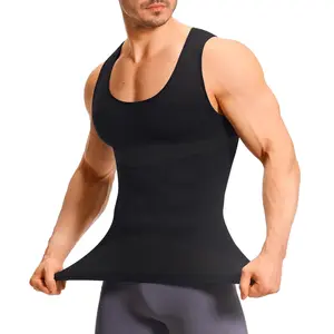 Men's Low Neck Slim-Fit Menswear Tank Top Shapewear, Waist Cinching Compression Vest with Tummy Control, Tight Base Underwear (S-2XL)