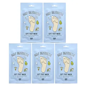 G9skin Self Aesthetic, Soft Foot Mask, 5 Masks, 0.40 fl oz (12 ml)