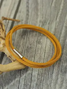 Men's Multi-Layer Rope Bracelet, Trendy Fashionable Accessories, Silver Color Metal Buckle, Casual Fashion Jewelry Gift for Him, All Season Nylon Chain Accessory