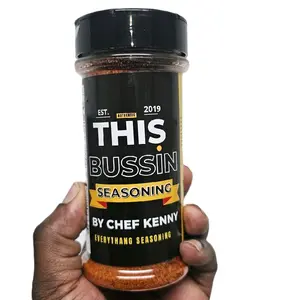 Chef Kenny This Bussin Everythang All Purpose Seasoning - All-Natural Spices for Beef Chicken Fish Pork & Vegetables - Low Sodium Powder - Spicy Chili Flakes Cayenne Pepper Garlic Flavor