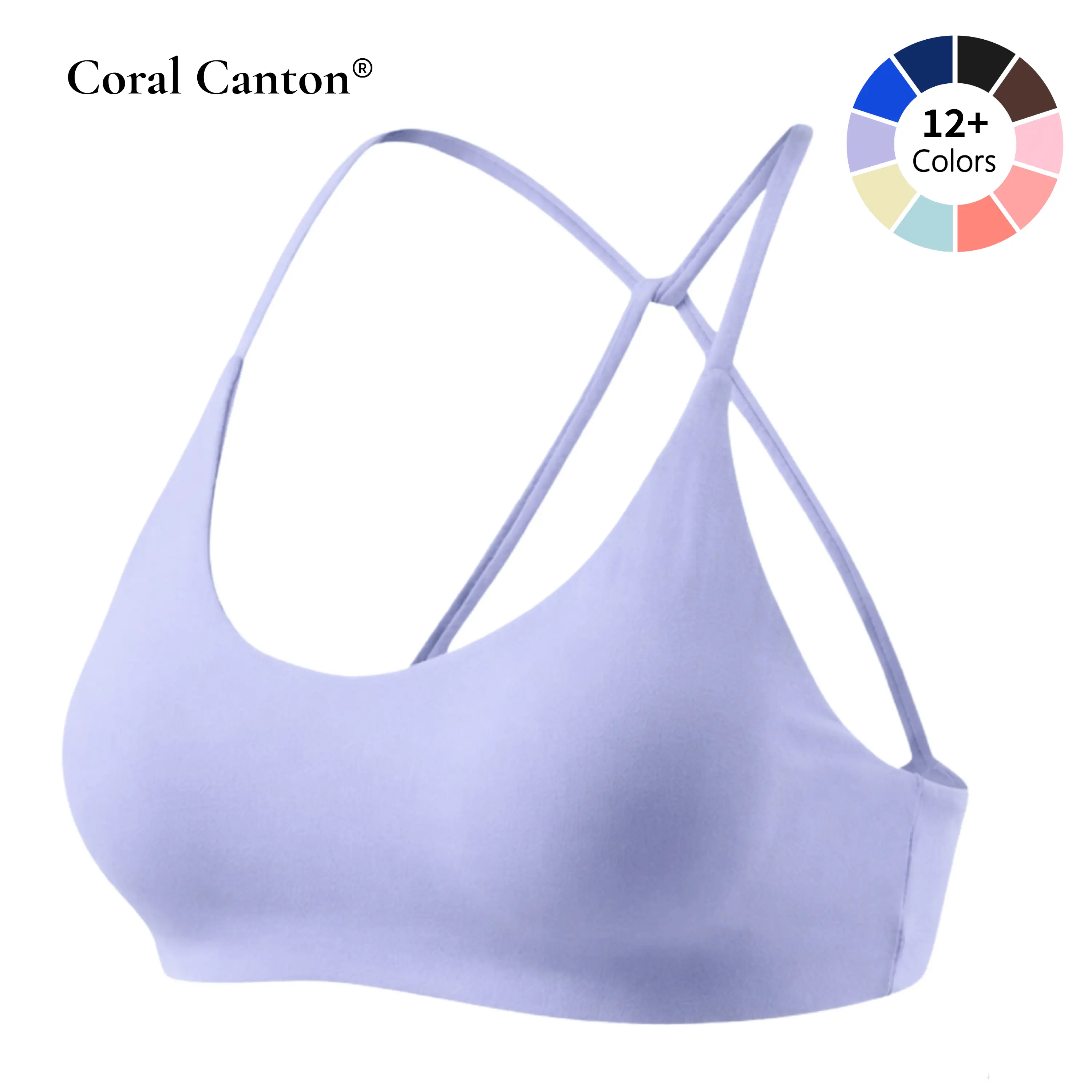 Coral Canton Women's Sports Bra - Summer Vibes, Activewear, Body-Hugging, Backstrap, Hook-Free Sports Bra for Women, Activewear Sports Bras