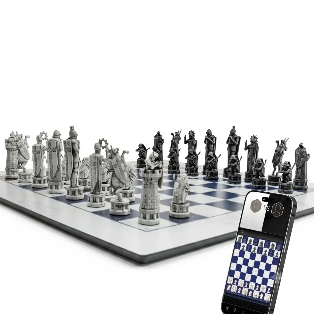 GoChess Wizard Lite Smart Electronic Chess Board – Harry Potter Edition with AI Coaching, LED Lights, Chess.com & Lichess