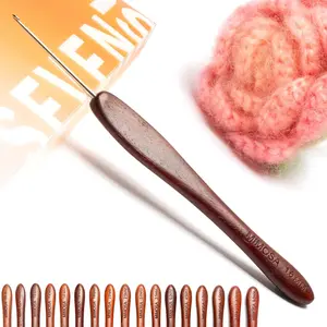 Mimosa 1.6mm Single Crochet Hook,  in 0.6mm-6.5mm,  Hand Polished Stainless Steel Inline Pointy  Handle Crochet Hook for  Hands