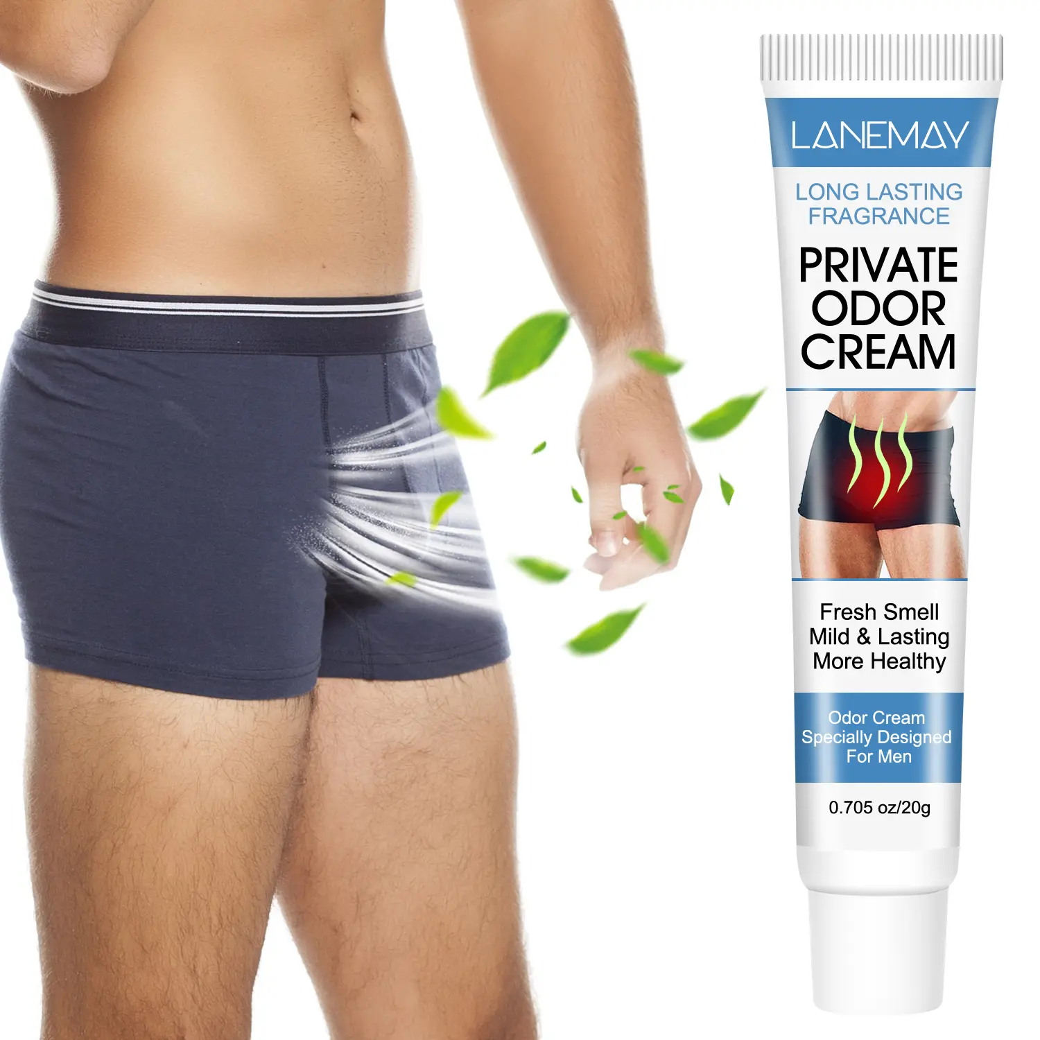 Intimate Deodorizing Care Cream Deodorant for Men: Provides long-lasting odor neutralization and soothing relief for intimate areas. Gently and persistently freshens, alleviates unpleasant odors, relieves dampness, and leaves a lasting scent.