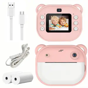 Instant Camera Portable Multifunctional 1080P HD Dual Lens Kids Instant Print Camera with 32GB Storage Video Selfie Toy Cam for Boys and Girls 48M Autofocus Built-in Filters