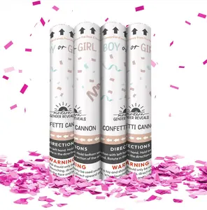 12" Gender Reveal Confetti Cannon - Pack of 4