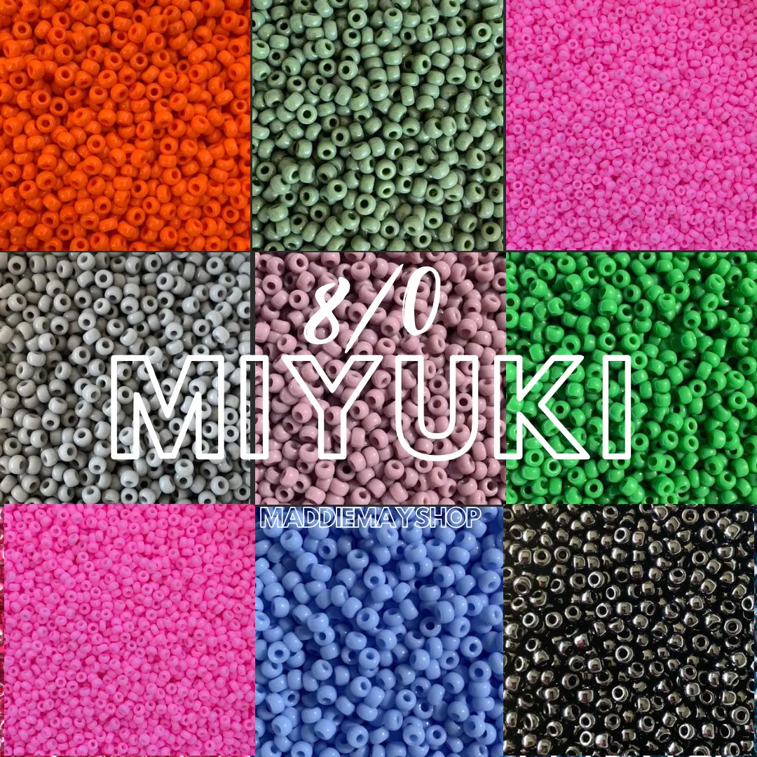 8/0 Miyuki Seed Beads, Opaque Colors- 3mm Glass Seed Beads For Jewelry Making, DIY Waist beads, Bracelet Necklace Earrings- 10grams