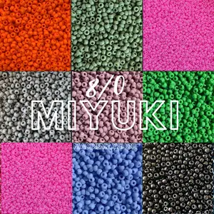 8/0 Miyuki Seed Beads, Opaque Colors- 3mm Glass Seed Beads For Jewelry Making, DIY Waist beads, Bracelet Necklace Earrings- 10grams