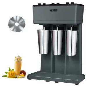 【Father's Day】VEVOR Milkshake Maker,  375W x 3 Electric Milkshake Machine, Triple Heads Drink Mixer Blender Machine, 3-Speed Milkshake Mixer with 3 x 820 ml Stainless Steel Cups, for Commercial and Home