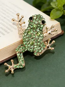 Elegant Frog Brooch Pin, Adorable Design Accessory for Coats & Suits, Versatile High-End Jewelry Addition