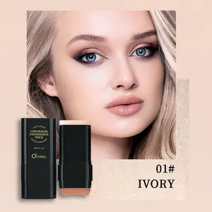 Dual-ended Eraser Foundation Stick - Nose Shadow Fixer, Concealer for Acne Marks, Highlighter | 01# Ivory Shade Twin Concealer Makeup Cosmetic 01#lvory infallible promatte